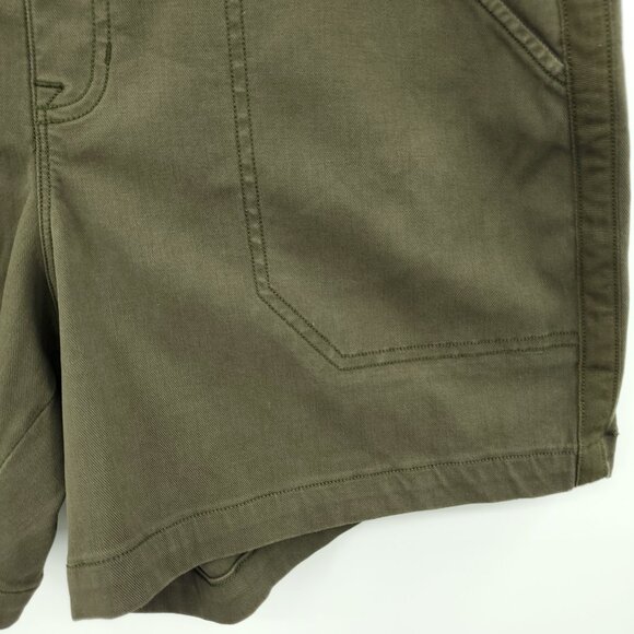 Spanx Pull On Stretch Twill Midi Shorts XL Pine Green - Picture 8 of 16
